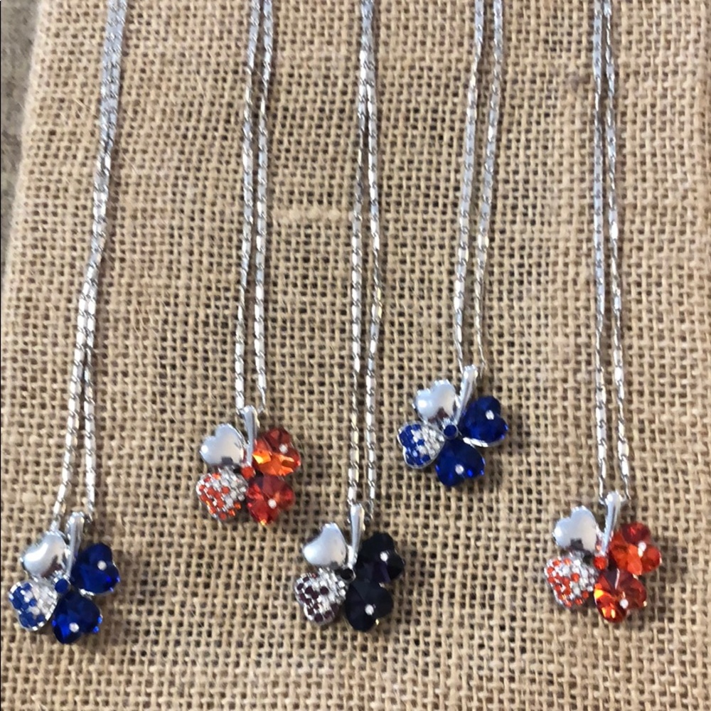5 shamrock necklaces (sold as a group)